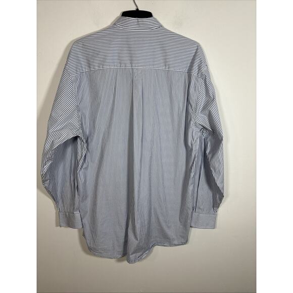 Cutter & Buck Green Bay Packers Button Front Dress Shirt Cotton XXL Blue Striped - Picture 6 of 8